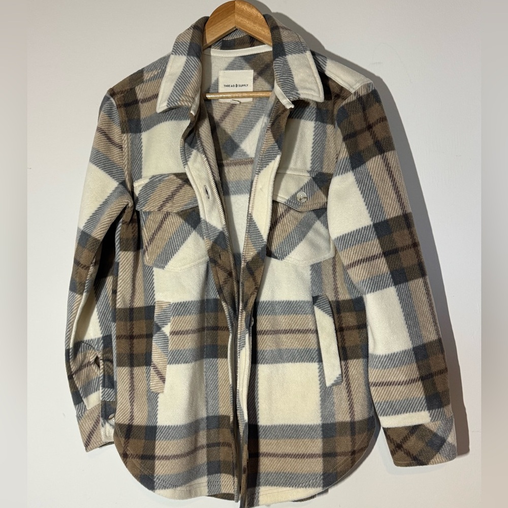 Thread & Supply Plaid Shacket – XS ( Runs Big) - Picture 3 of 6